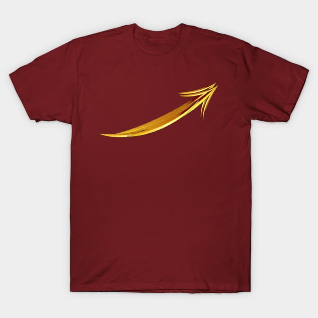 goldan arrow art Design. T-Shirt by Dilhani